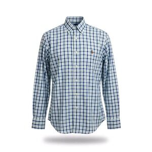 Polo Ralph Lauren Mens Classic Fit Plaid Button Down Shirt Blue Green Pink L